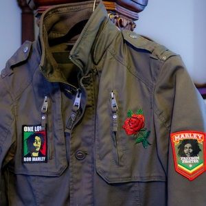 Custom Rasta Military style jacket